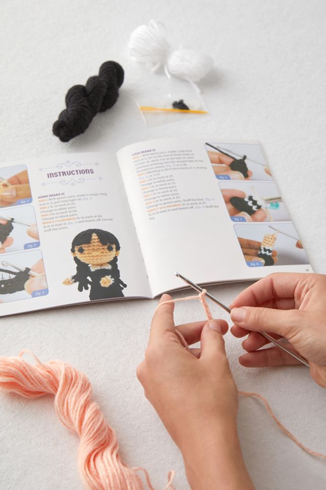 Unofficial Wednesday Crochet: Includes Everything You Need to Make Your Own Goth Amigurumi Character – Includes Three Colors of Yarn, Crochet Hook, Yarn Needle, Plastic Safety Eyes, Fiberfill Stuffing, Instruction Book [Book]