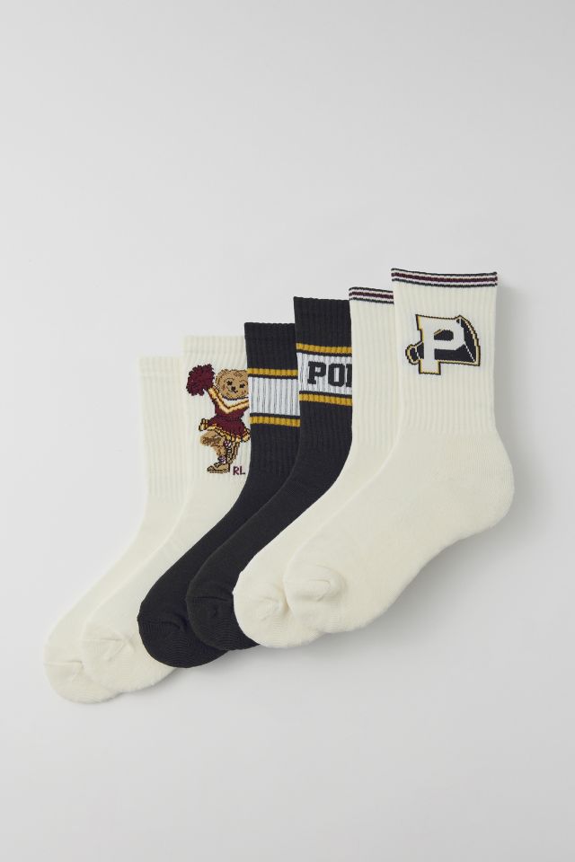 Polo Ralph Lauren Cheerleader Bear Crew Sock 3-Pack #1