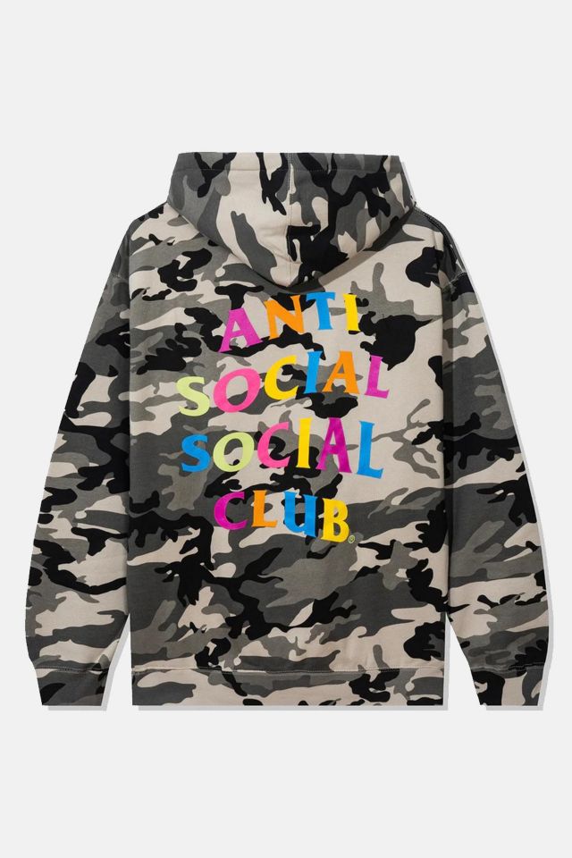 Anti social club hoodie camo sale