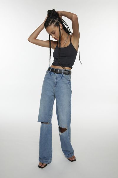 Abrand A 94 High And Wide Slit Knee Jean