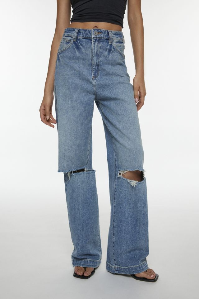 Abrand A 94 High And Wide Slit Knee Jean | Urban Outfitters