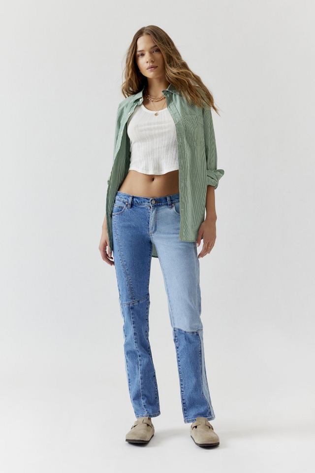 Abrand 99 Low Straight Patched Jean #1