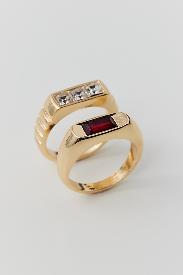 Urban Outfitters Luca Ring Set In Gold, Men's At