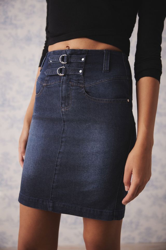 Jupe Crayon en Denim Maryanne Kimchi Blue #1