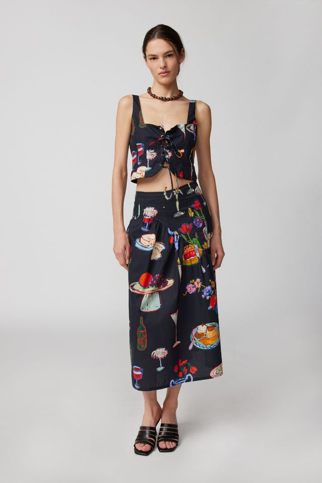 Lisa Says Gah Maeve Graphic Midi Skirt | Urban Outfitters Canada