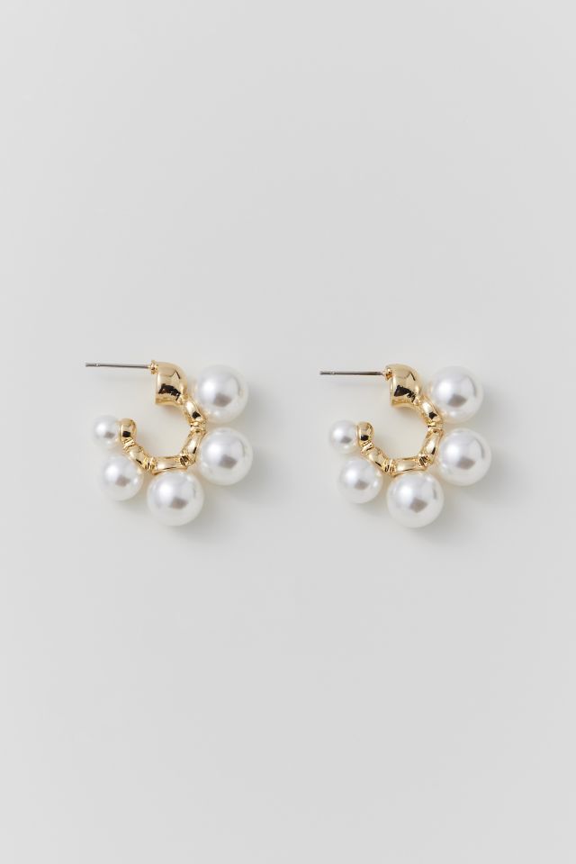 Statement Pearl Hoop Earring #1