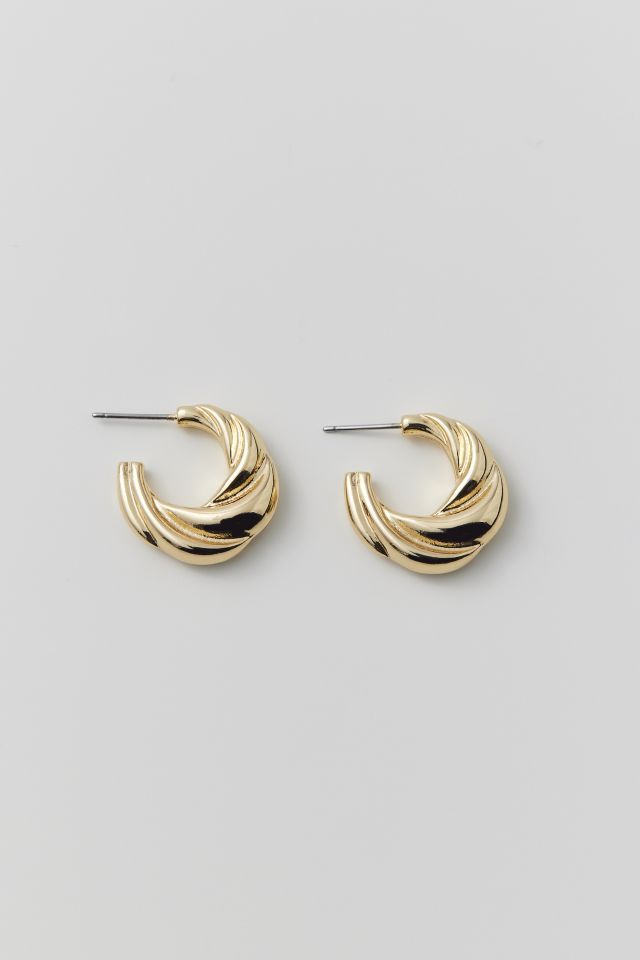 Twisted C Hoop Earring #1