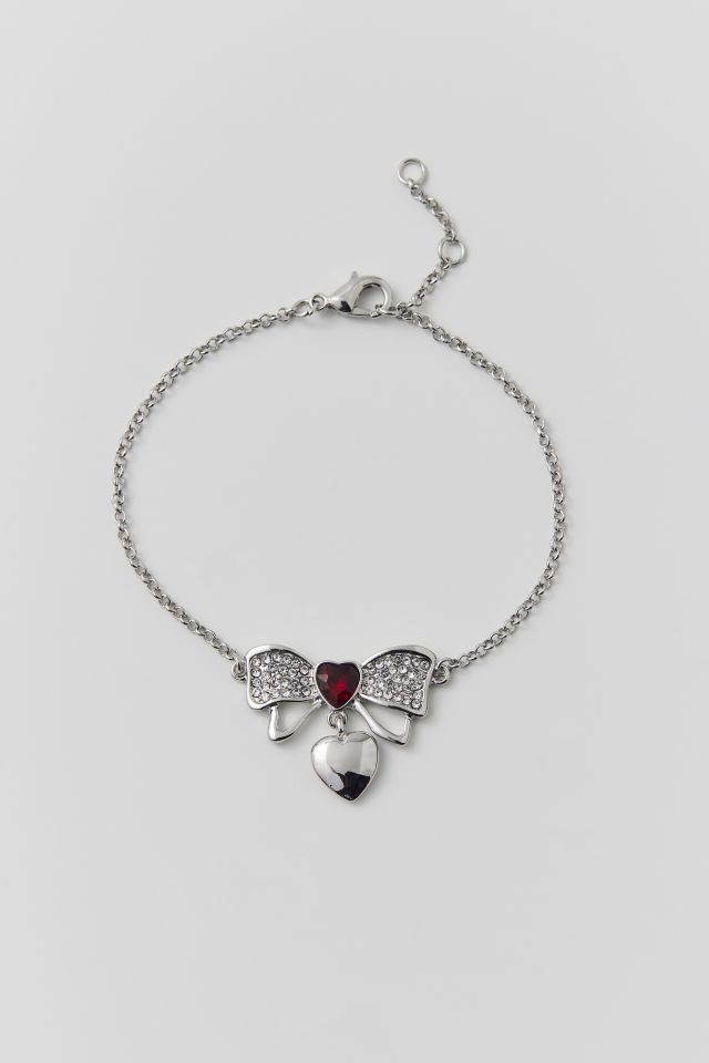 Delicate Rhinestone Bow Bracelet