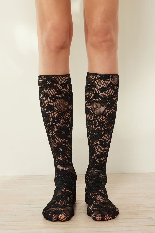 Lace Tall Sock | Urban Outfitters