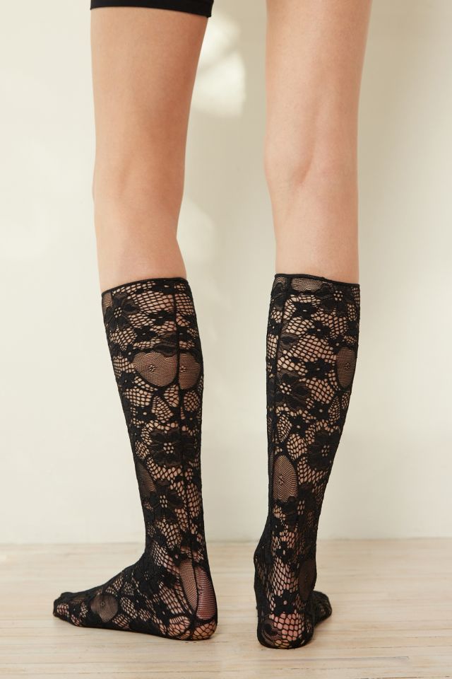 Lace Tall Sock | Urban Outfitters