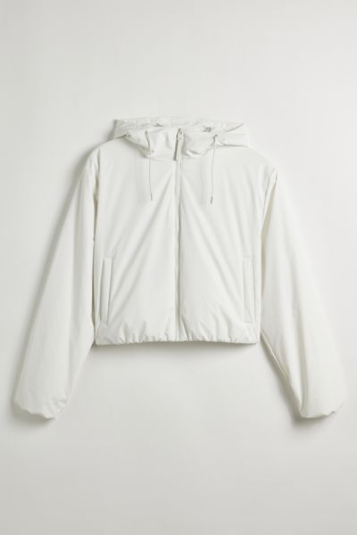 Shop Rains Lohja Short Padded Jacket In White At Urban Outfitters