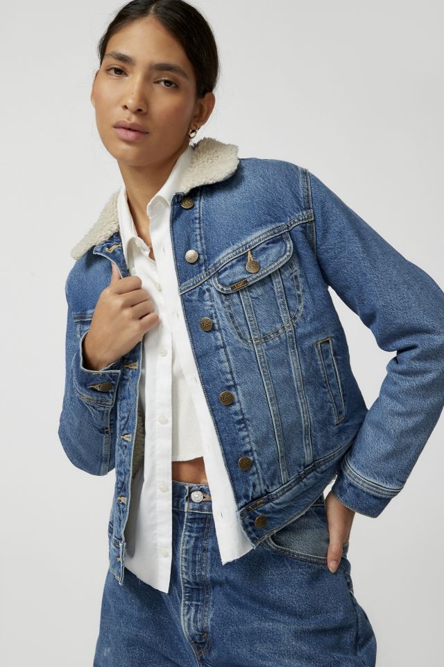 Lee Rider Fleece Denim Jacket | Urban Outfitters