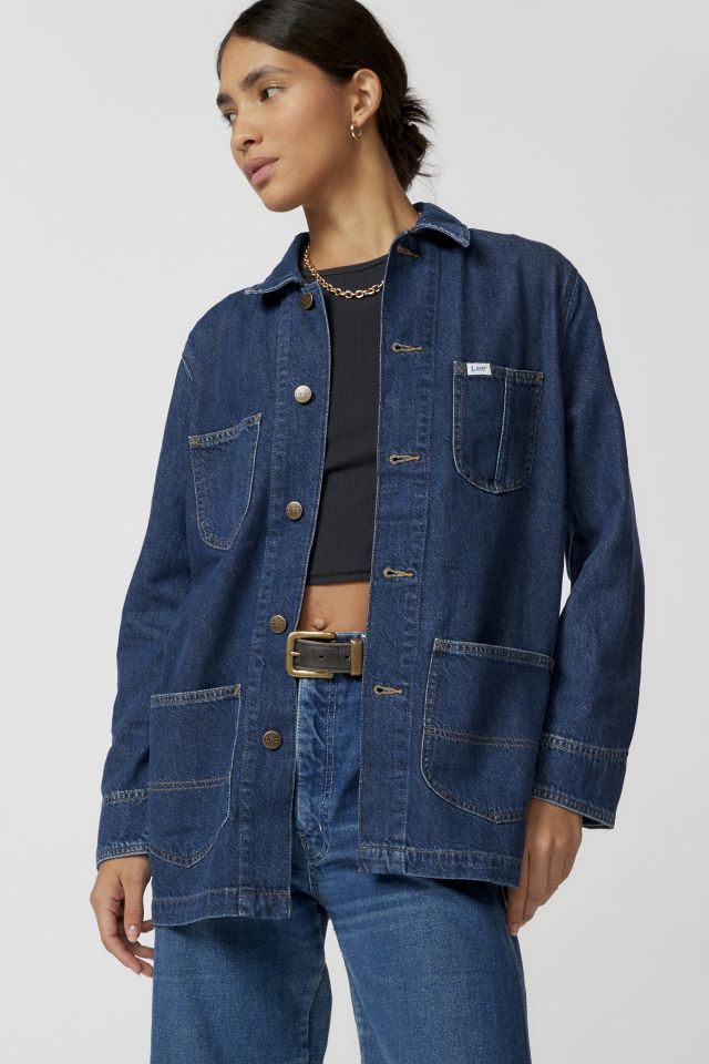 Denim Chore Coat, Front Zip