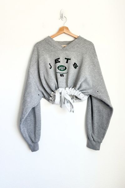 Vintage Reworked NY Jets Cropped Sweatshirt