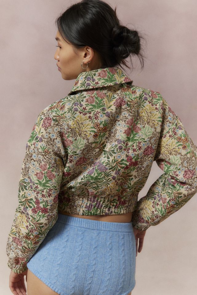 Kimchi Blue Evelyn Cropped Bomber Jacket #4