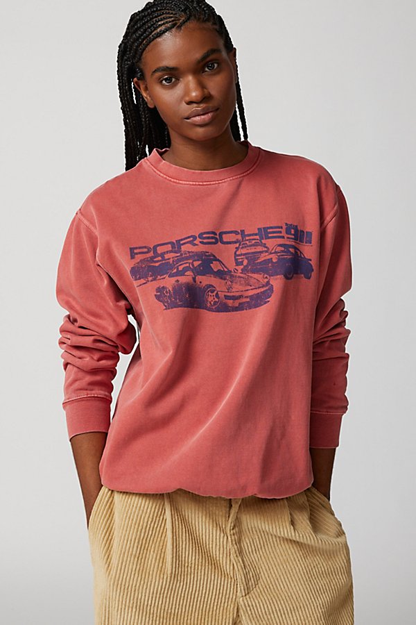Urban Outfitters Porsche Pullover Sweatshirt In Red, Women's At