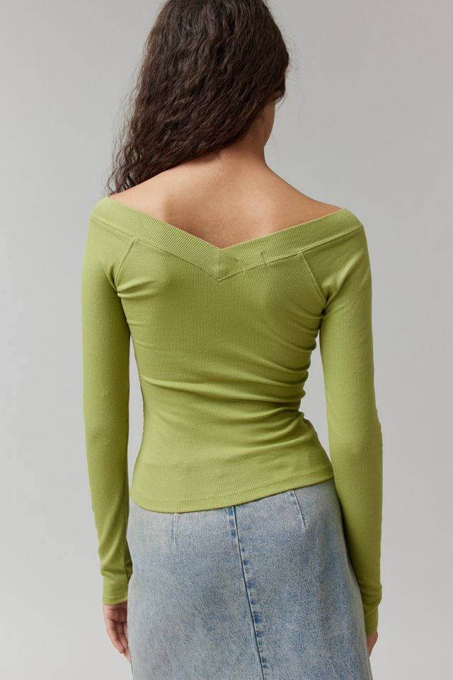BDG Shannen Off-The-Shoulder Long Sleeve Tee #2