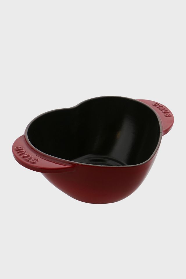 Staub Cast Iron 1.75-qt Heart Cocotte - Cherry : Target