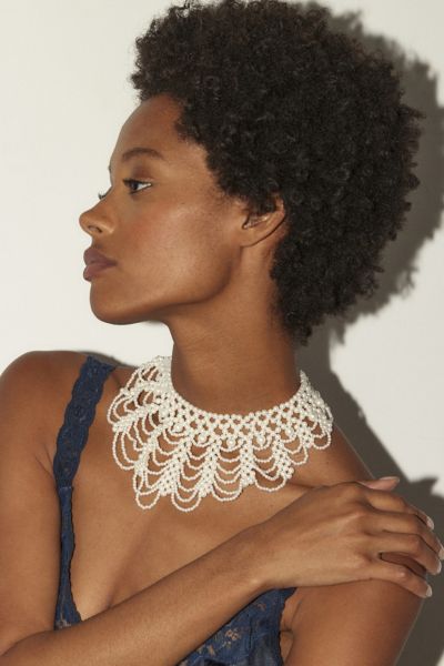 Urban Outfitters Renee Pearl Collar Necklace In Pearl, Women's At  In White