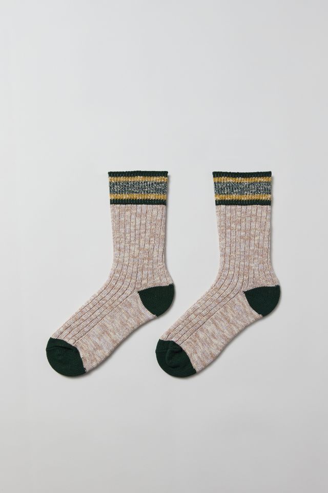 Marl Stripe Crew Sock #1