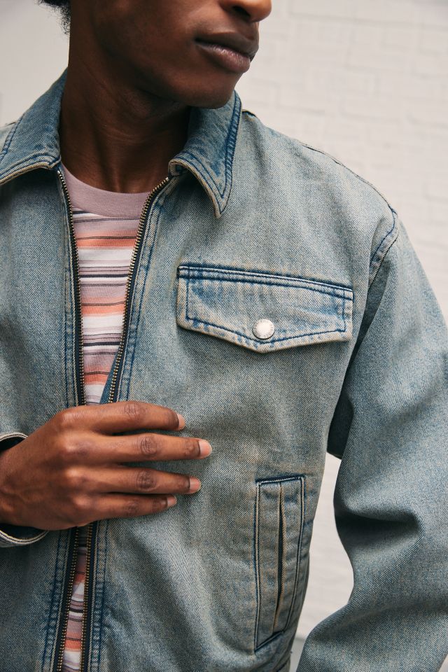 BDG Cropped Denim Zip Jacket Urban Outfitters