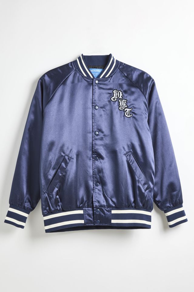 Navy blue 2025 satin jacket