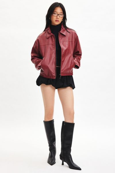【COOR】韓国人気 ★ vegan leather car coat ★ MUSINSA公式 | COOR WOMEN USEX 24FW Vegan Leather Car Coat