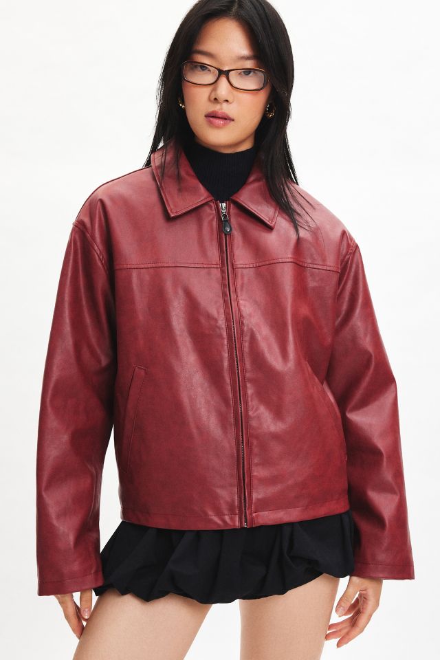 BDG Sasha Faux Leather Car Jacket #1