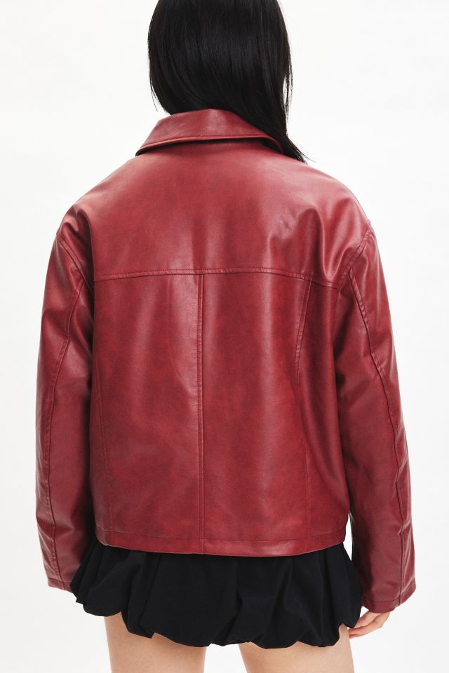 BDG Sasha Faux Leather Car Jacket #3