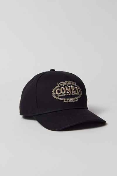 Shop Coney Island Picnic Motorsport Curved Brim Snapback Hat In Black, Men's At Urban Outfitters