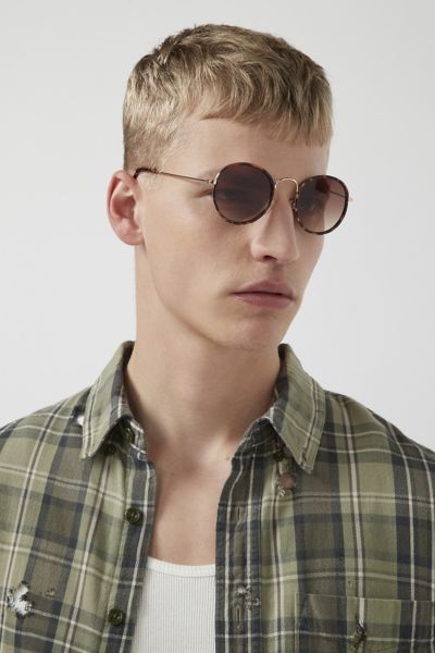 Urban Outfitters Joey Combo Round Sunglasses In Gold, Men's At
