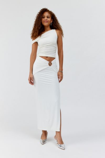 BARDOT NEVE MAXI SKIRT IN WHITE, WOMEN'S AT URBAN OUTFITTERS
