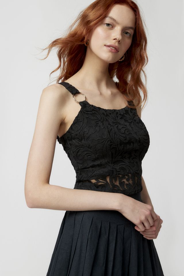 Black Lace Tank Top