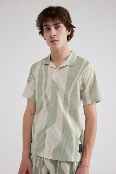 Shop Roark Run Amok Bless Up Short Sleeve Trail Shirt Top In Olive, Men's At Urban Outfitters