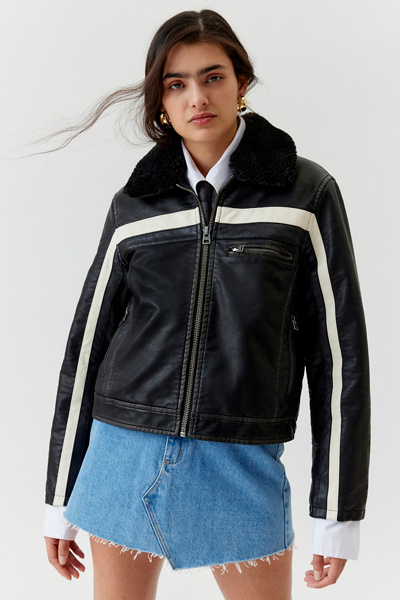 UO Mavis Faux Leather Jacket | Urban Outfitters