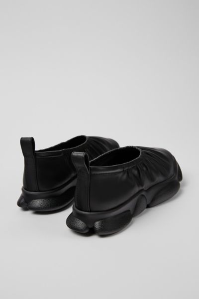 Camper Karst Leather Ballerina In Black