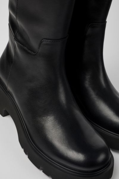 Camper Milah Leather Zip Boot In Black