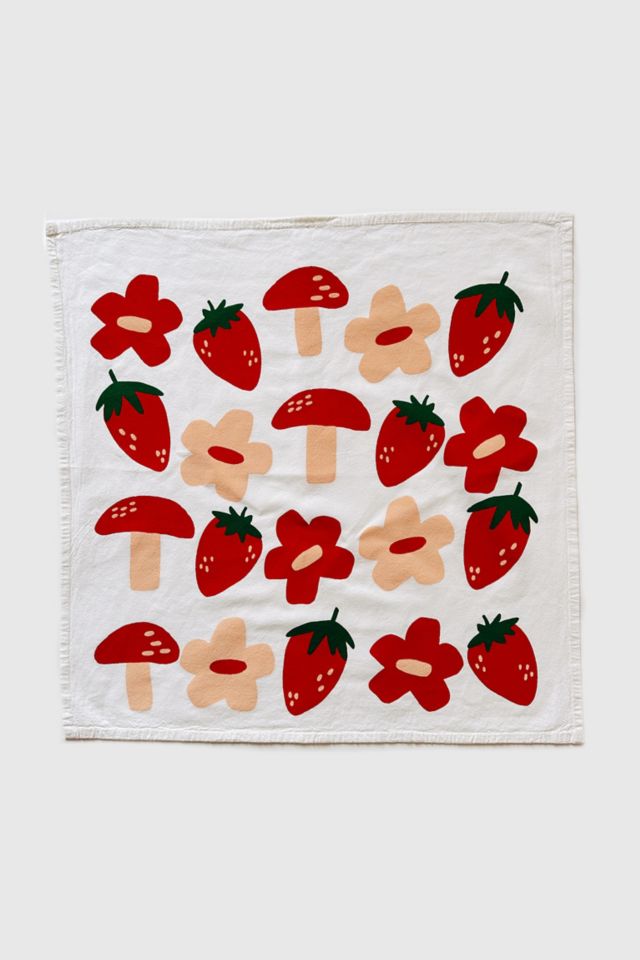 Julie Peach Berry Shroom Tea Towel #1