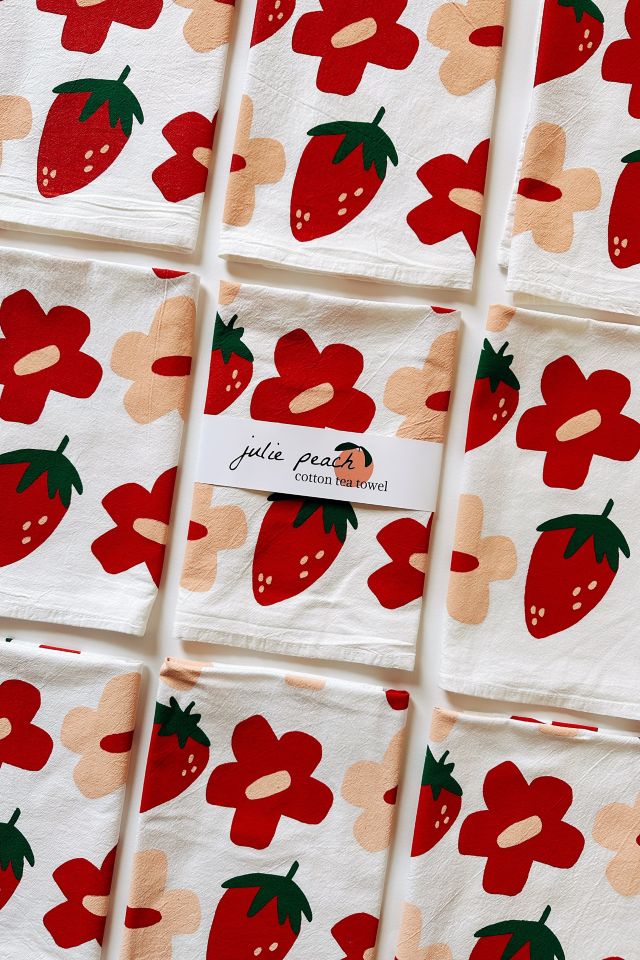 Julie Peach Berry Shroom Tea Towel #3