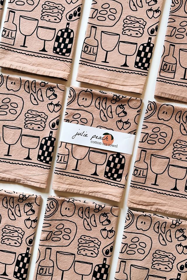 Julie Peach Picnic Tea Towel #3