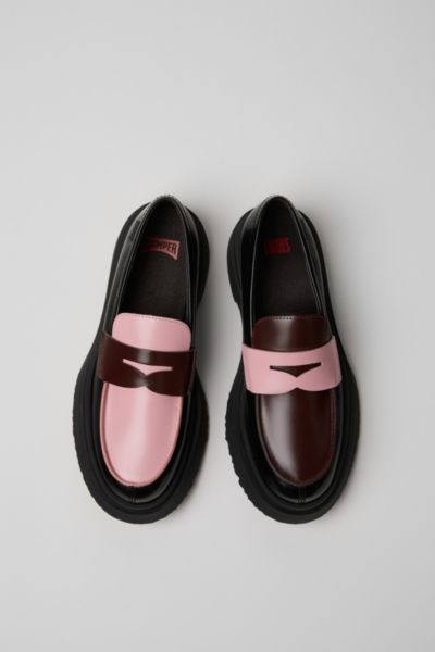 Camper Walden Penny Loafer In Burgundy