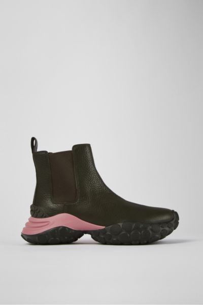 CAMPER PELOTAS MARS LEATHER CHELSEA BOOT IN DARK GREEN, MEN'S AT URBAN OUTFITTERS