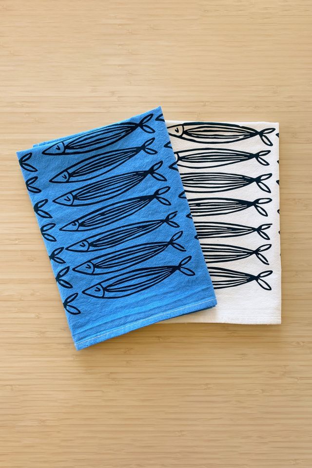 Julie Peach Sardine Tea Towel #3