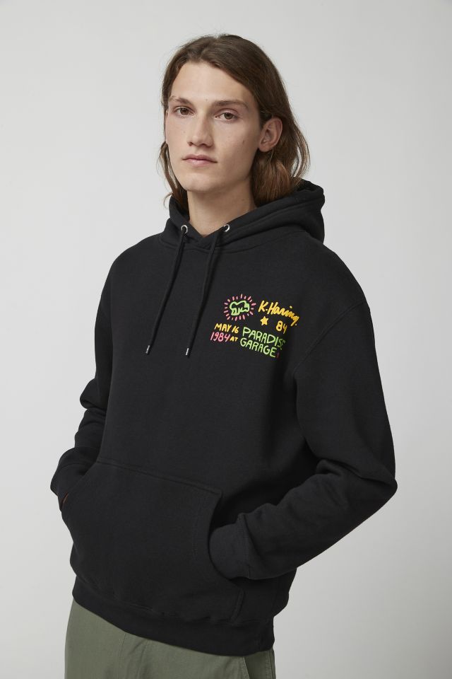 Keith Haring Paradise Garage Puff Print Hoodie Sweatshirt