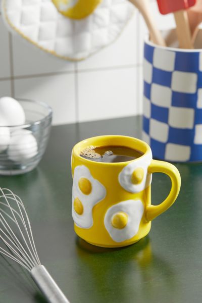 Shop Urban Outfitters Sunny Side Up Egg Mug In Yellow At