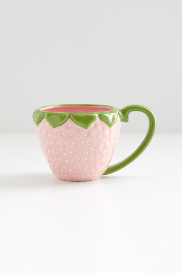 Strawberry Shaped Stoneware Mug #1