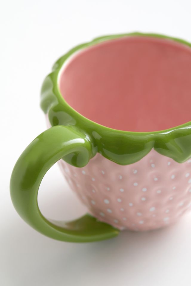 Strawberry Shaped Stoneware Mug #3