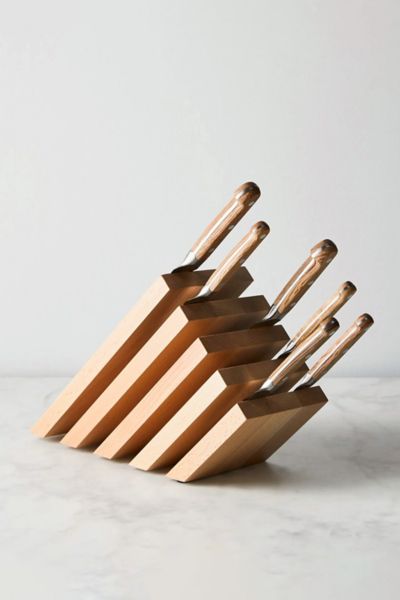 Zwilling Slanted Beechwood Magnetic Knife Block In Natural Beechwood