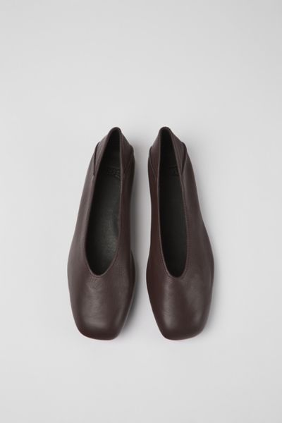 Shop Camper Casi Myra Leather Ballerina Flat In Brass, Women's At Urban Outfitters