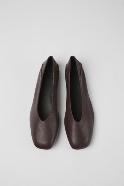 CAMPER CASI MYRA LEATHER BALLERINA FLAT IN BRASS, WOMEN'S AT URBAN OUTFITTERS